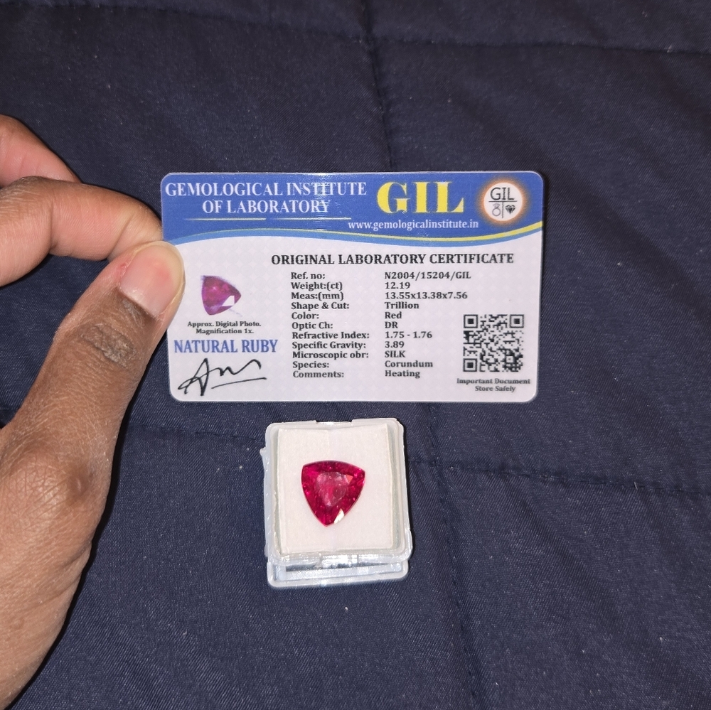 Natural Ruby Loose Gemstone With Certificate Included